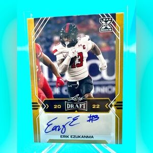 2022 Leaf Draft Erik Ezukanma Autograph Rookie Gold! RC